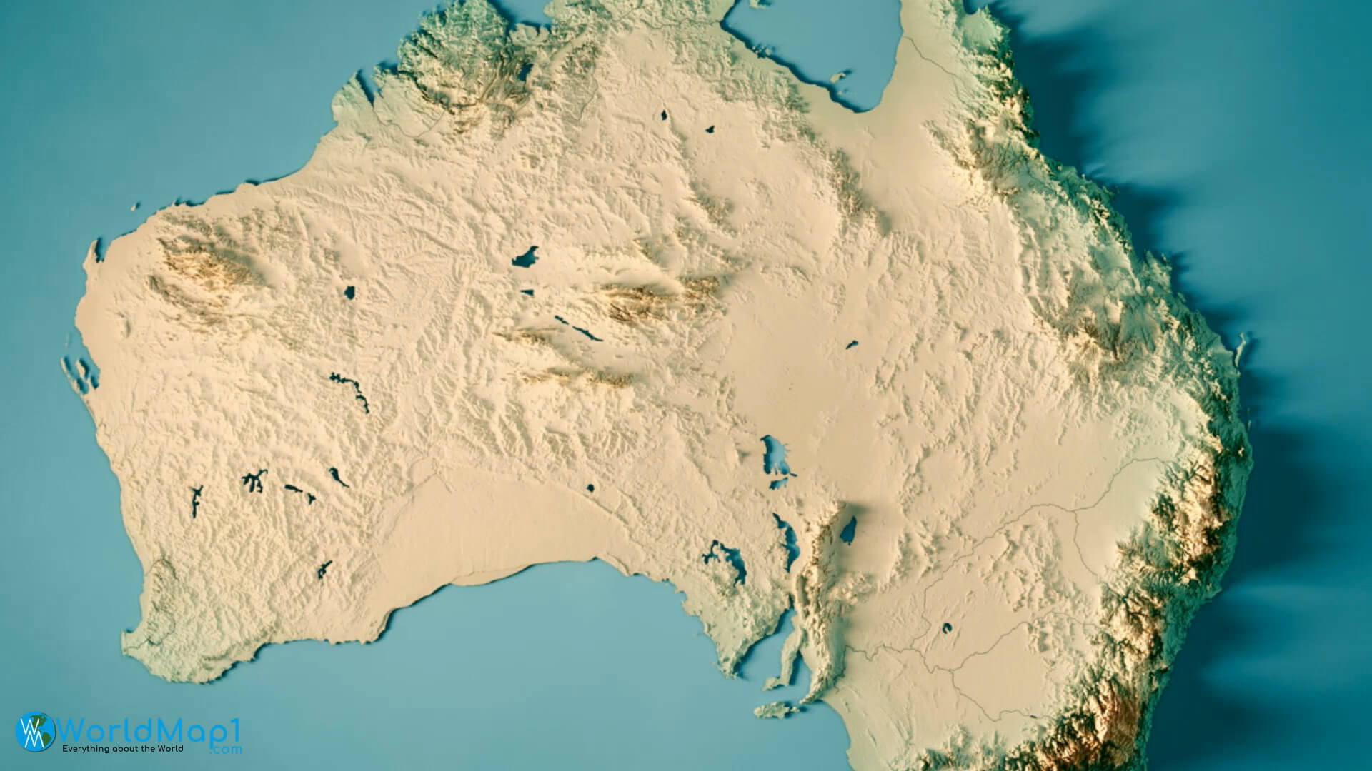 Australia Terrain Map
